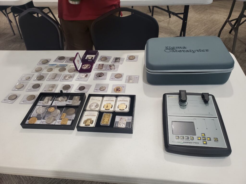 Counterfeit Coins displayed at the Anti-Counterfeiting Educational Foundation Seminar